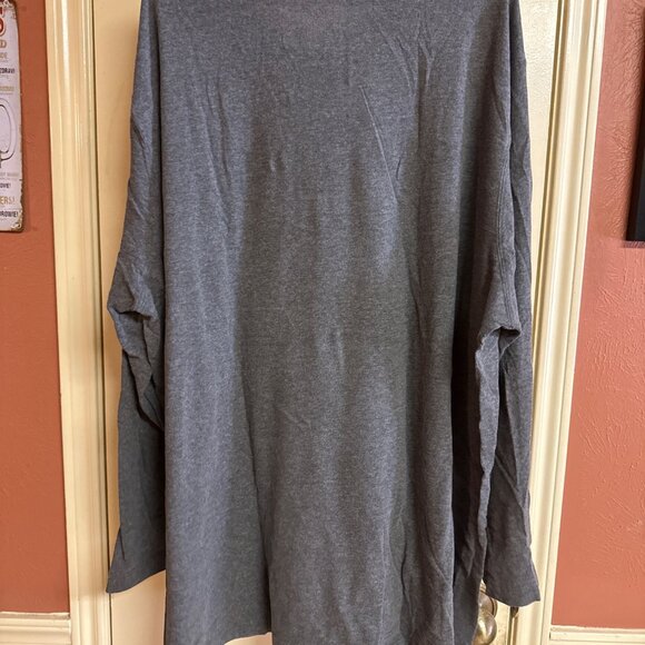 HB Gray Long Sleeve Crewneck T-Shirt 60% Cotton 40% Polyester 4XL - Picture 6 of 6
